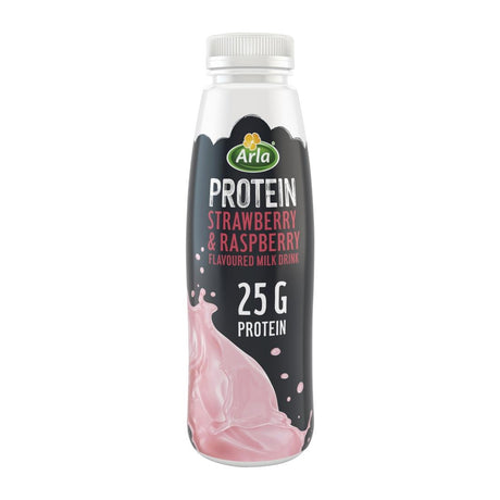 Arla Protein Strawberry & Raspberry Milk Drink 482ml (Pack of 8) - KA197  Arla   