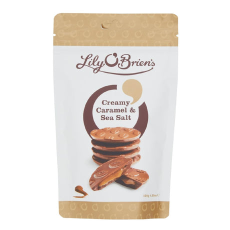 Lily O'Brien's Creamy Caramel & Sea Salt Share Bag 100g (Case of 7 Bags) - KA207  Lily O'Brien's   