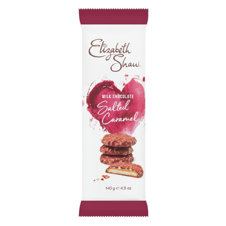 Elizabeth Shaw Milk Chocolate Salted Caramel Biscuits 140g (Case of 10 Packs) - KA212  Elizabeth Shaw   
