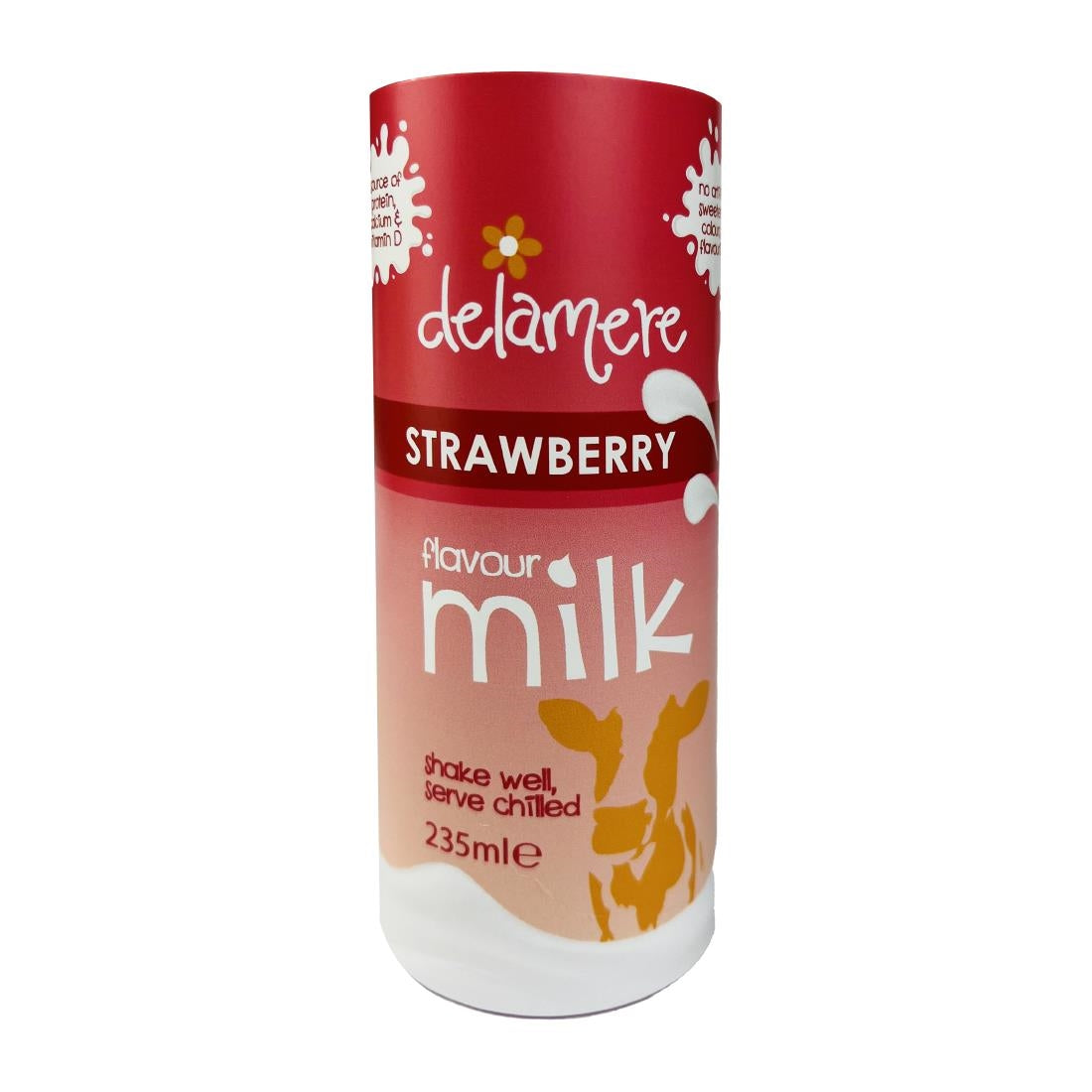 Delamere Dairy Strawberry Flavour Milk 235ml CartoCan (Pack of 12) - KA257  Delamere Dairy   