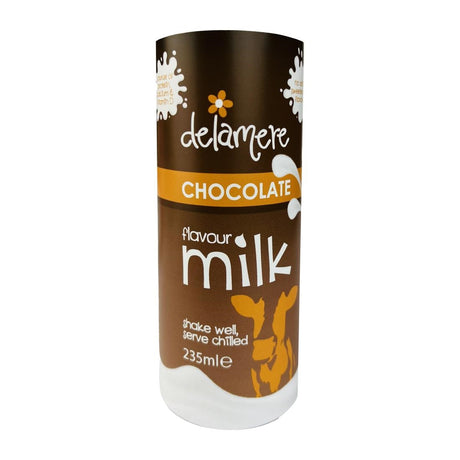 Delamere Dairy Chocolate Flavour Milk 235ml CartoCan (Pack of 12) - KA258  Delamere Dairy   
