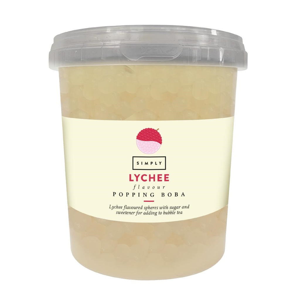 Simply Lychee Popping Boba 870g - KA370  Simply   