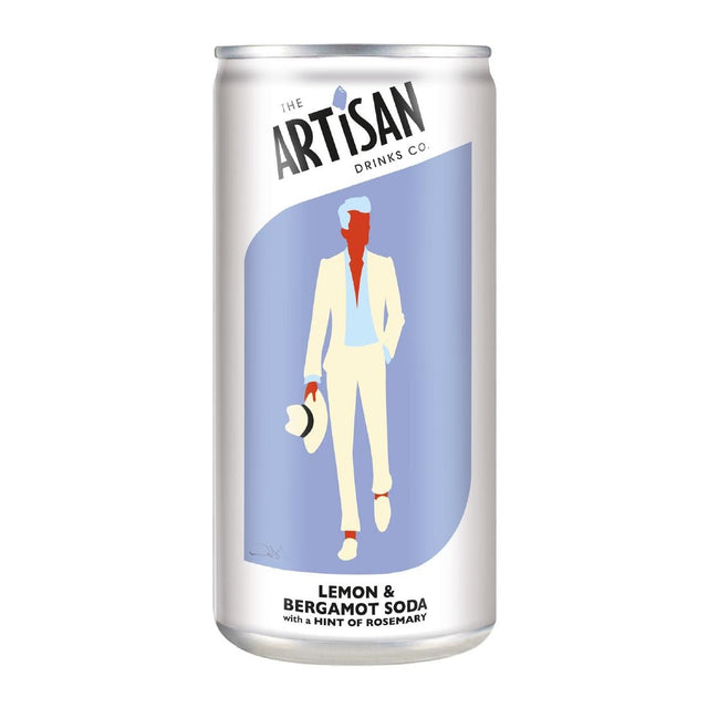 Artisan Drinks Cloudy Lemon & Bergamot Soda Cans 250ml (Pack of 12) - KA429  The Artisan Drinks Co   