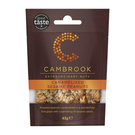 Cambrook Caramelised Sesame Peanuts Snack Pack 45g (Pack of 12) - KA480  Cambrook   