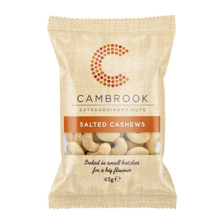 Cambrook Baked Salted Cashews Snack Pack 45g (Pack of 24) - KA484  Cambrook   