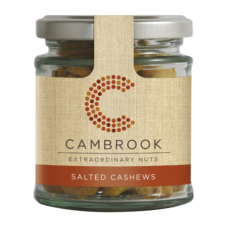 Cambrook Baked Salted Cashews Glass Jar 95g (Pack of 15) - KA489  Cambrook   