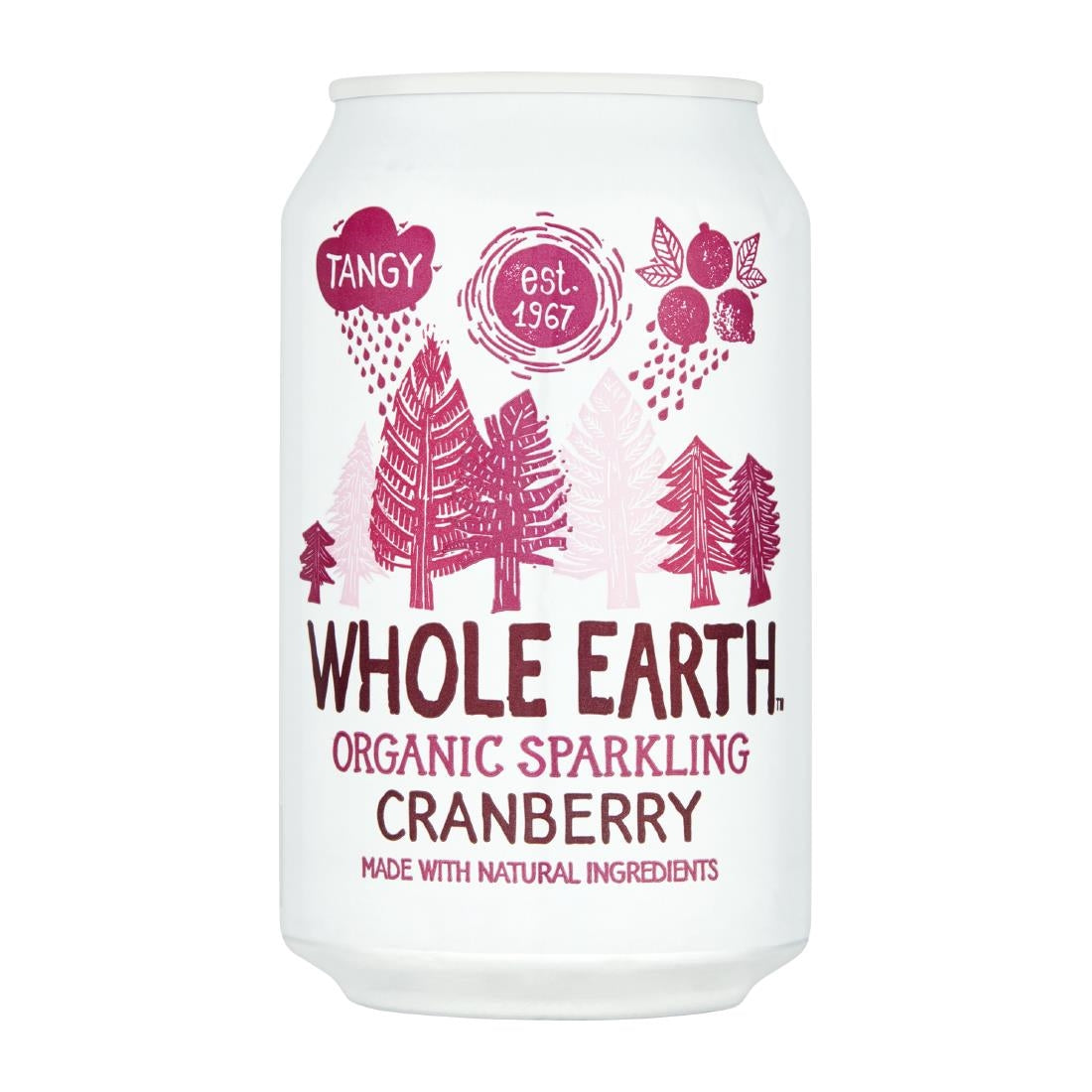 Whole Earth Organic Sparkling Cranberry Drink 330ml (Pack of 24) - KA522  Whole Earth   