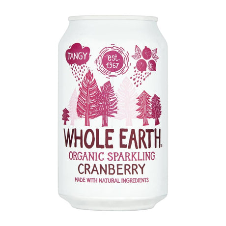 Whole Earth Organic Sparkling Cranberry Drink 330ml (Pack of 24) - KA522  Whole Earth   