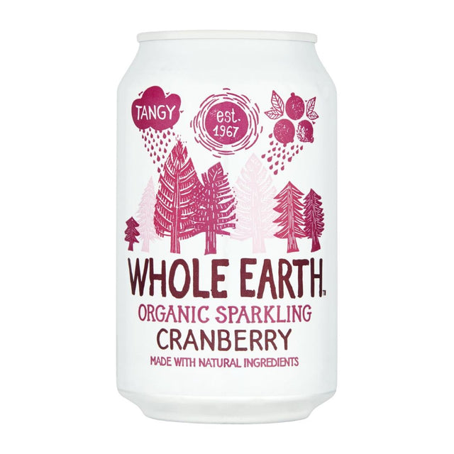 Whole Earth Organic Sparkling Cranberry Drink 330ml (Pack of 24) - KA522  Whole Earth   