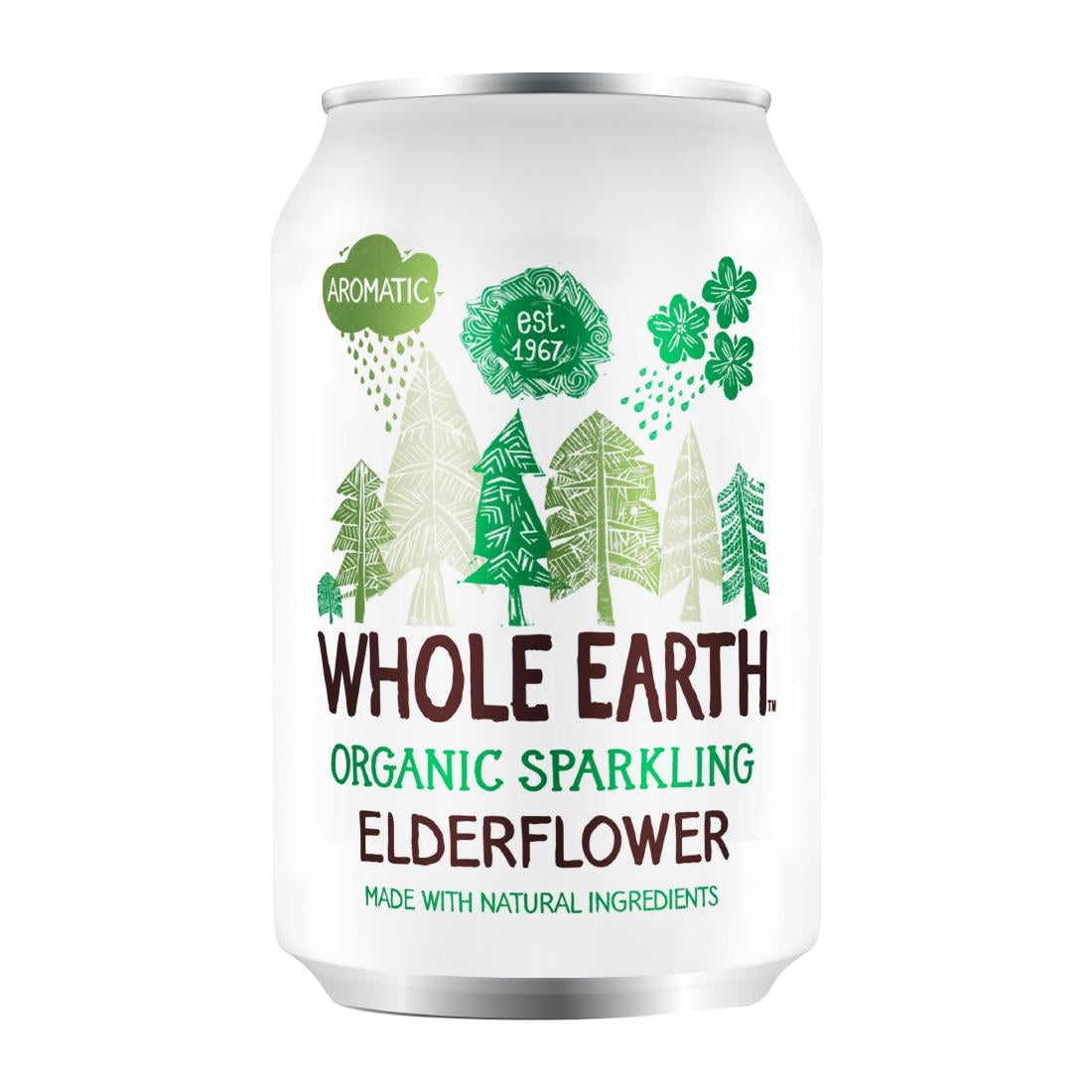 Whole Earth Organic Sparkling Elderflower Drink 330ml (Pack of 24) - KA526  Whole Earth   