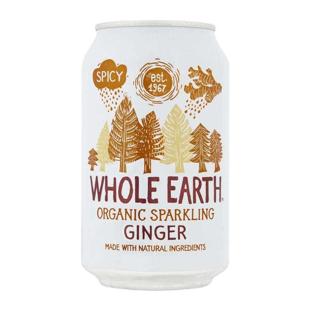Whole Earth Organic Sparkling Ginger Drink 330ml (Pack of 24) - KA527  Whole Earth   