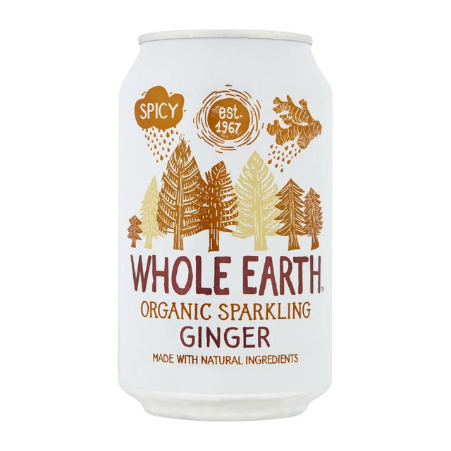 Whole Earth Organic Sparkling Ginger Drink 330ml (Pack of 24) - KA527  Whole Earth   