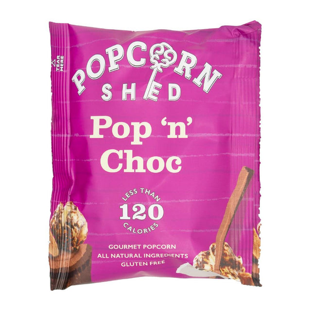 Popcorn Shed Pop N Choc Popcorn Snack Pack 24g (Pack of 16) - KA533  Popcorn Shed   