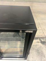 Empire Triple Door Bottle Cooler – B Energy Rated Low 835mm Height Sliding Door Commercial Back Bar Fridge | CL-320SC - Graded Item
