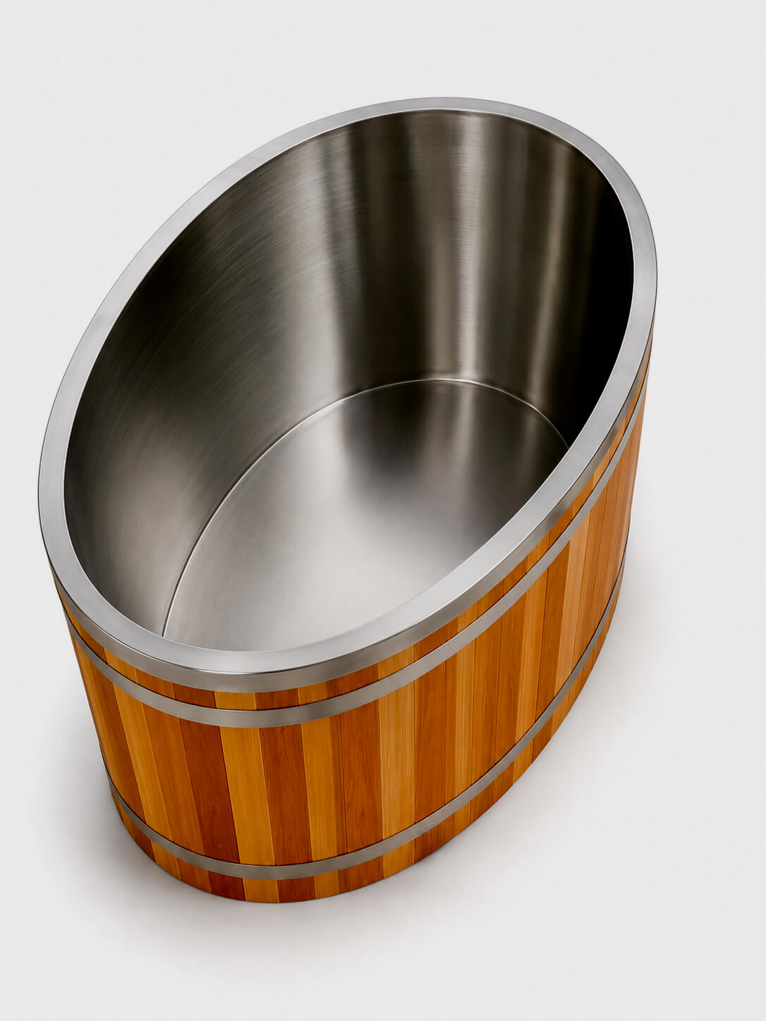 KOVE Duo Oval Cedar Ice Bath – Reclined Cold Plunge - Two Person