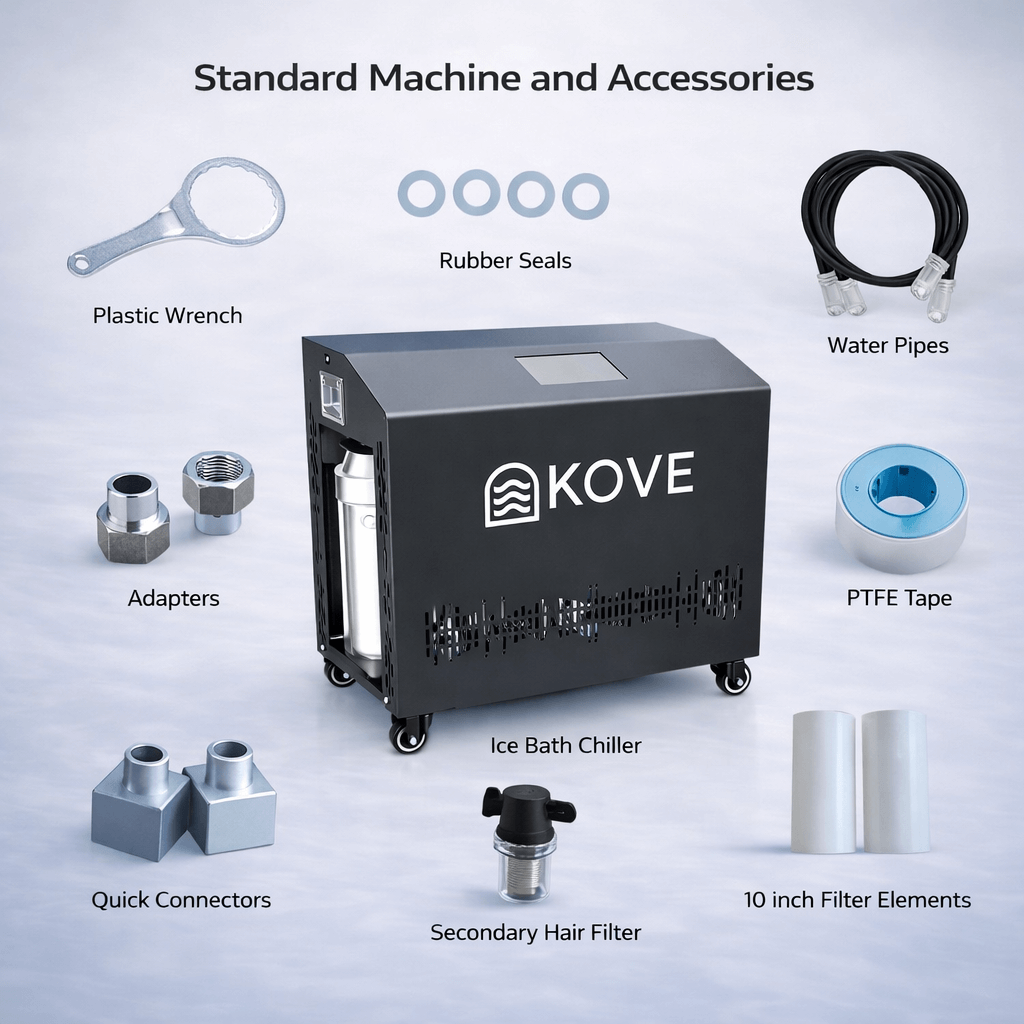 KOVE Elite Ice Bath Chiller 1.5HP – Heat & Cool with App Control - Kove