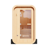 KOVE Compact Cube Sauna 1-2 Person Outdoor Sauna – Premium Spruce Wood, 4.5kW Harvia Heater, Modern Cube Design | KOVE-CUBE2