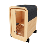 KOVE Compact Cube Sauna 1-2 Person Outdoor Sauna – Premium Spruce Wood, 4.5kW Harvia Heater, Modern Cube Design | KOVE-CUBE2
