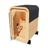 KOVE Compact Cube Sauna 1-2 Person Outdoor Sauna – Premium Spruce Wood, 4.5kW Harvia Heater, Modern Cube Design | KOVE-CUBE2