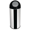 Bolero Stainless Steel Push Top Bullet Bin Silver 40Ltr - L044  Bolero   