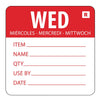 Hygiplas Removable Day of the Week Label Wednesday (Pack of 500) - L068  Hygiplas   