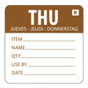 Hygiplas Removable Day of the Week Label Thursday (Pack of 500) - L069  Hygiplas   