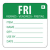 Hygiplas Removable Day of the Week Label Friday (Pack of 500) - L070  Hygiplas   