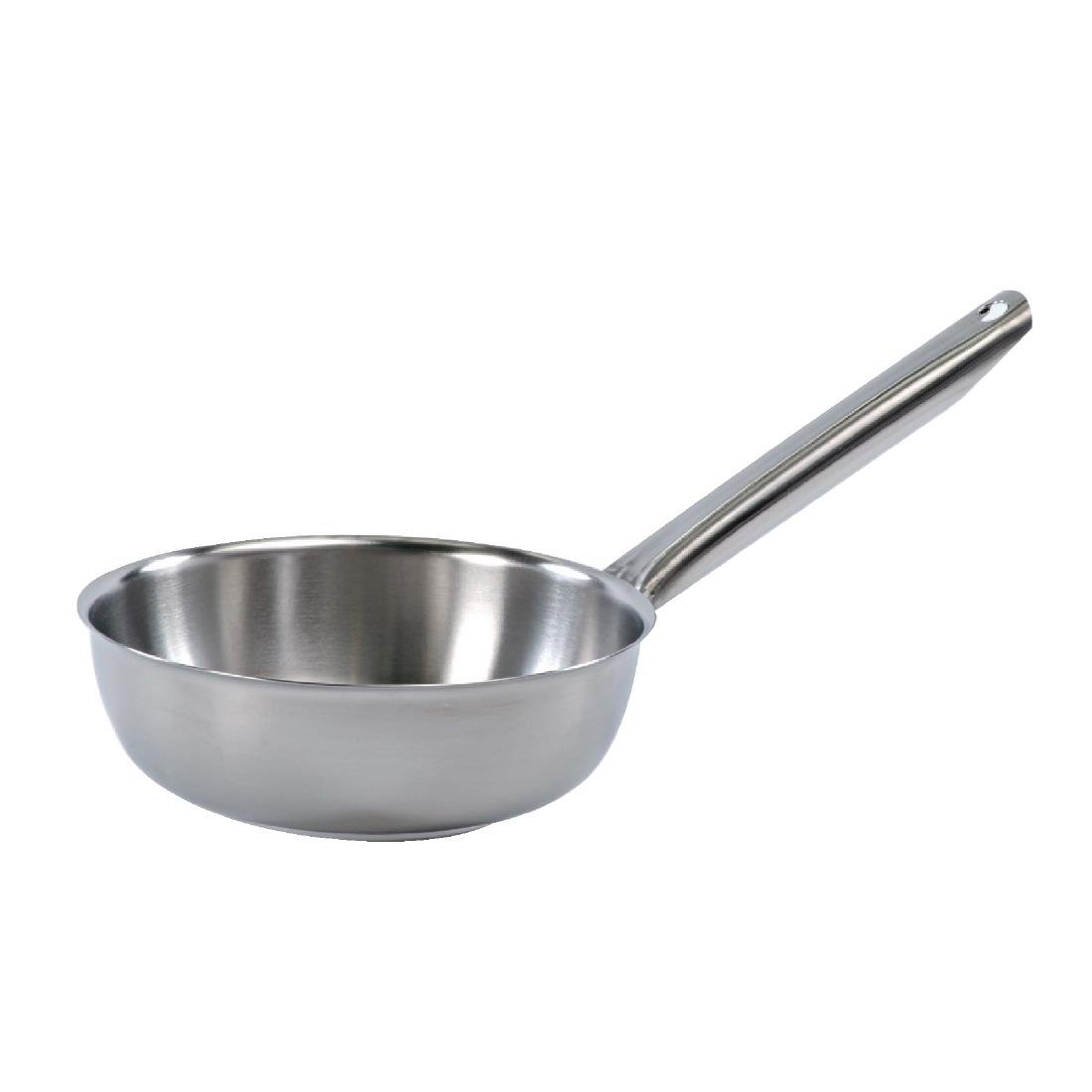 Matfer Bourgeat Tradition Plus Stainless Steel Flared Sauté Pan 24cm - L237  Matfer Bourgeat   