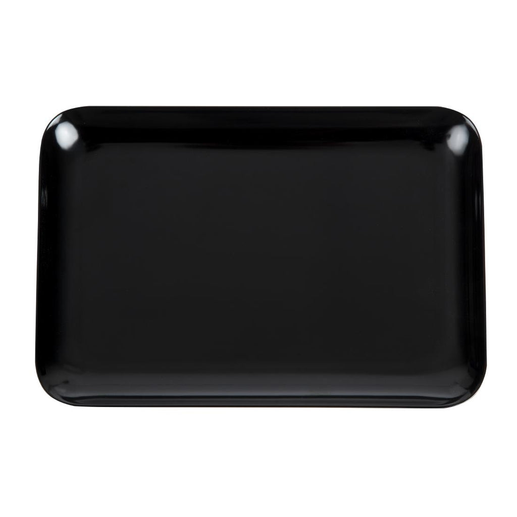 Dalebrook Melamine Small Rectangular Platter Black 240 x 160mm - L289  Dalebrook   