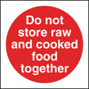 Vogue Do Not Store Raw And Cooked Food Together Sign - L836  Vogue   