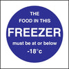 Vogue Food In This Freezer Sign - L839  Vogue   