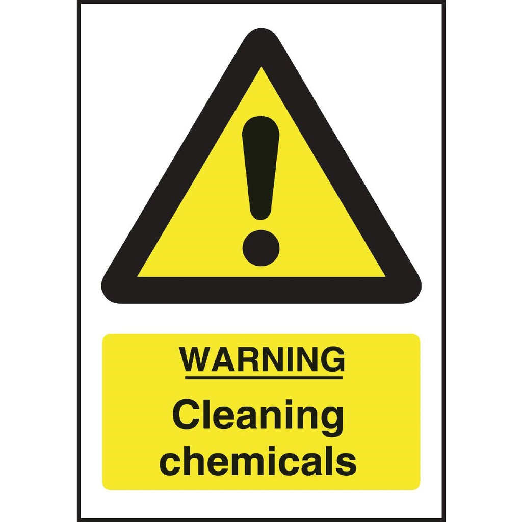 Warning Cleaning Chemicals Sign - L851  Vogue   