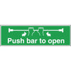 Vogue Push Bar To Open Sign - L856  Vogue   