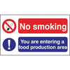 Vogue No Smoking Food Production Sign - L906  Vogue   