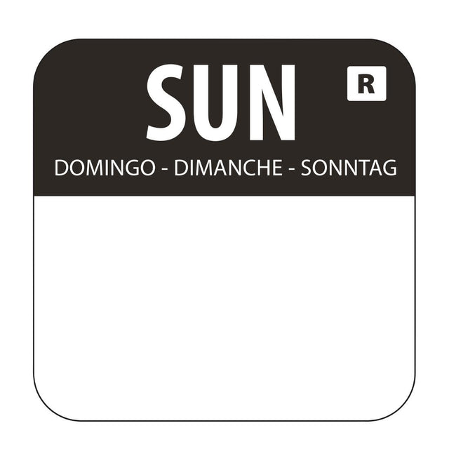 Hygiplas Removable Colour Coded Food Labels Sunday (Pack of 1000) - L930  Hygiplas   