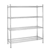 Vogue 4 Tier Wire Shelving Kit 1830x460mm - L939  Vogue   