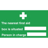 Vogue Nearest First Aid Box Sign - L944  Vogue   