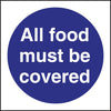 Vogue All Food Must Be Covered Sign - L953  Vogue   