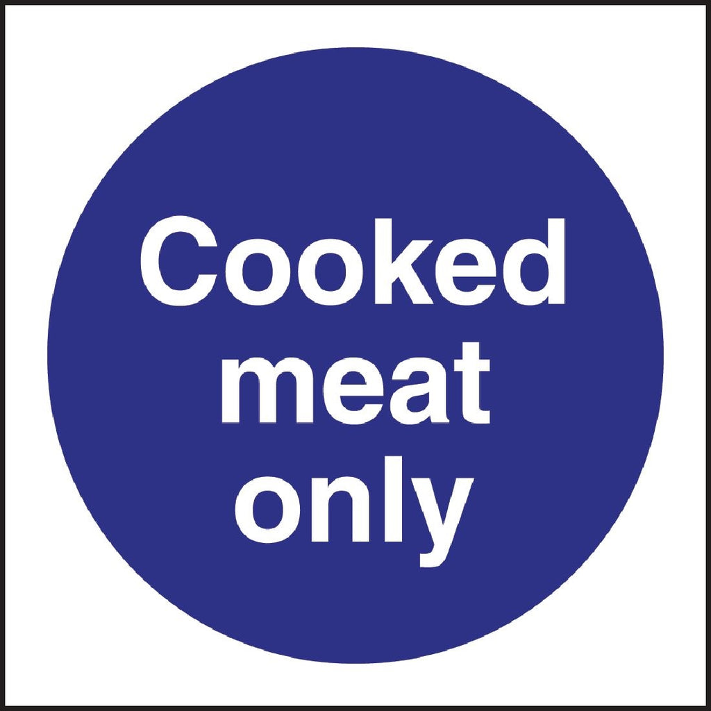 Vogue Cooked Meat Only Sign - L959  Vogue   