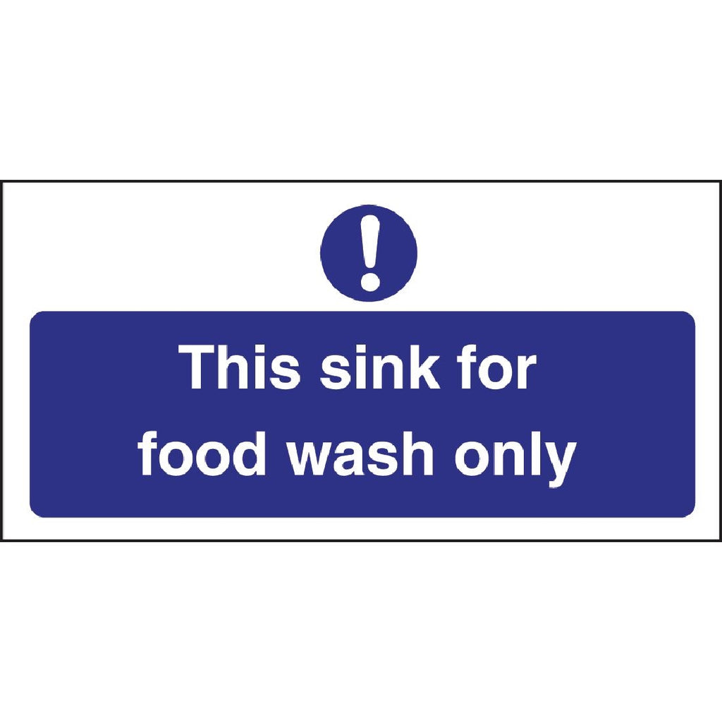 Vogue Food Wash Only Sign - L961  Vogue   