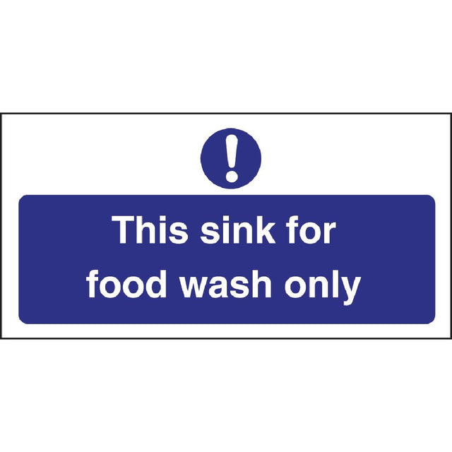 Vogue Food Wash Only Sign - L961  Vogue   
