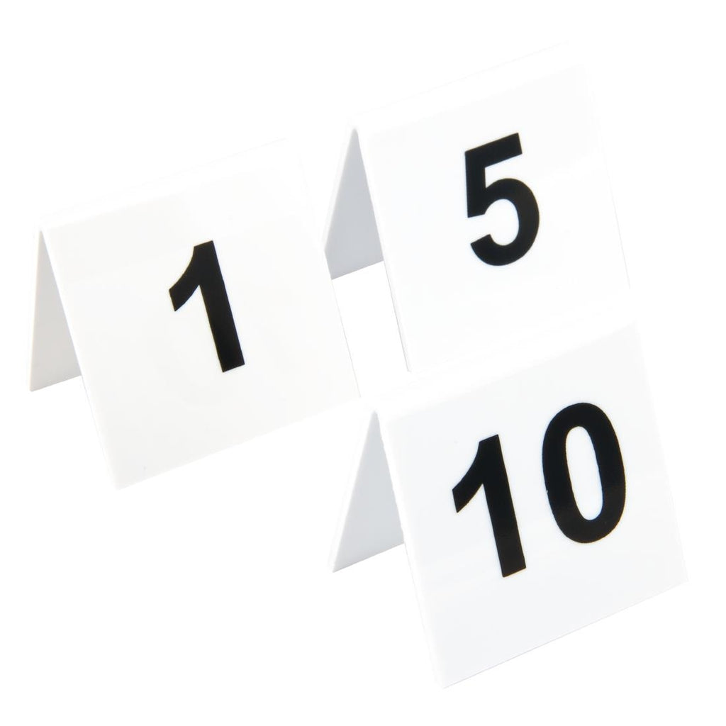 Plastic Table Numbers 1-10 - L981  Beaumont   
