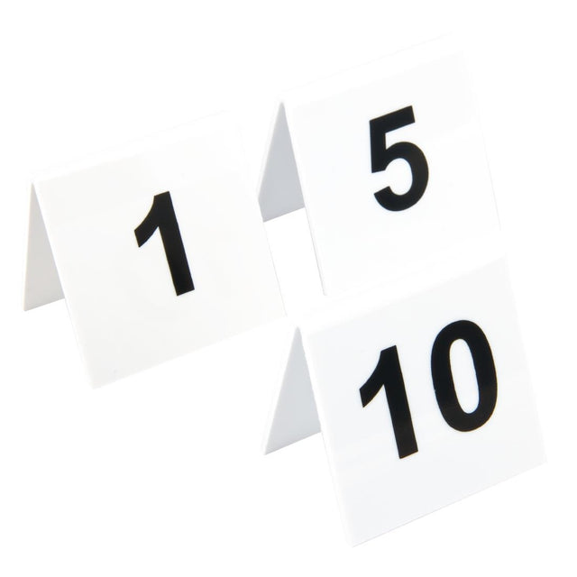 Plastic Table Numbers 1-10 - L981  Beaumont   