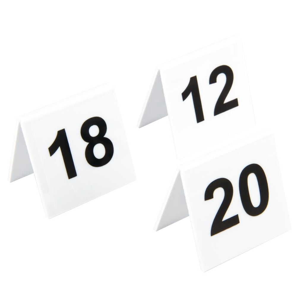 Plastic Table Numbers 11-20 - L982  Beaumont   