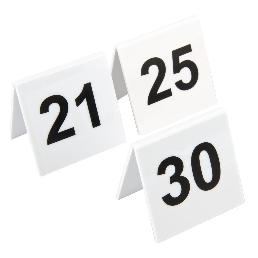 Plastic Table Numbers 21-30 - L983  Beaumont   