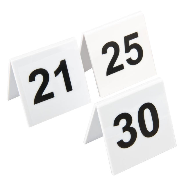 Plastic Table Numbers 21-30 - L983  Beaumont   