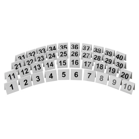 Beaumont Perspex Table Numbers 31-40 - L984  Beaumont   