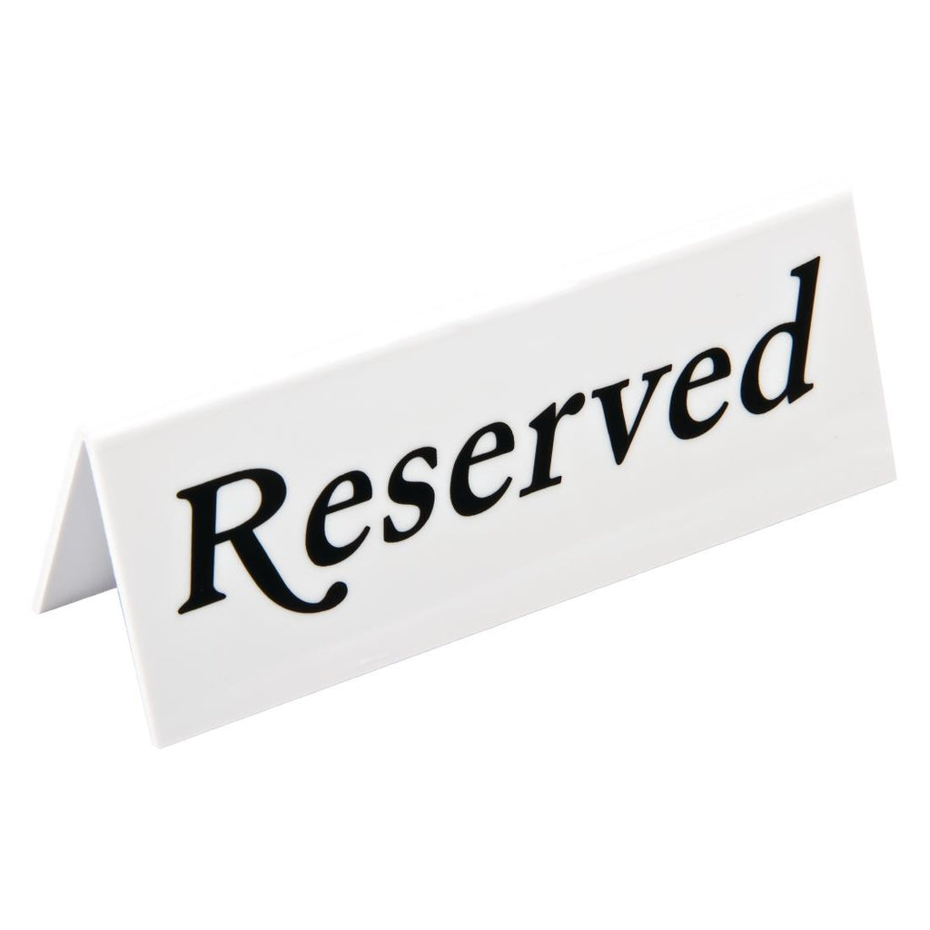 Plastic Reserve Signs (Pack of 10) - L988  Beaumont   