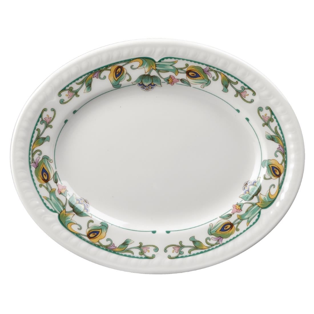 Churchill Buckingham Sumatra Oval Platters 202mm (Pack of 12) - M500 Churchill Super Vitrified Churchill   