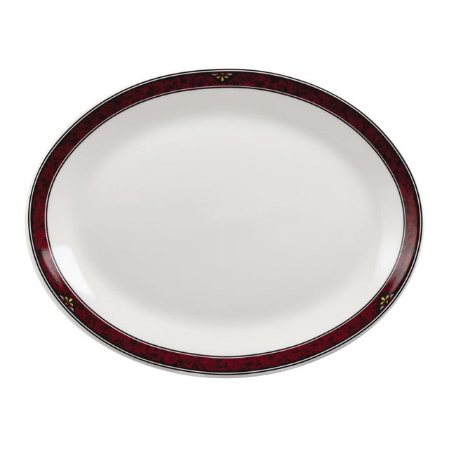 Churchill Milan Oval Platters 254mm (Pack of 12) - M768 Churchill Super Vitrified Churchill   